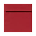 LUX Square Envelopes, 5 1/2" x 5 1/2", Peel & Press Closure, Ruby Red, Pack Of 500