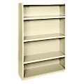 Lorell® Fortress Series Steel Modular Shelving Bookcase, 4-Shelf, 60"H x 34-1/2"W x 13"D, Putty 1 thumbnail image