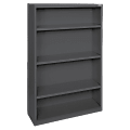 Lorell® Fortress Series Steel Modular Shelving Bookcase, 4-Shelf, 60"H x 34-1/2"W x 13"D, Black 1 thumbnail image