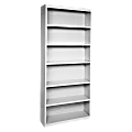 Lorell® Fortress Series Steel Modular Shelving Bookcase, 6-Shelf, 82"H x 34-1/2"W x 13"D, Light Gray 1 thumbnail image