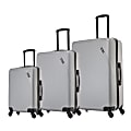 DUKAP Discovery ABS Hardside Spinner 3-Piece Luggage Set, Silver 1 thumbnail image