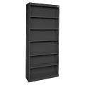 Lorell® Fortress Series Steel Modular Shelving Bookcase, 6-Shelf, 82"H x 34-1/2"W x 13"D, Black 1 thumbnail image