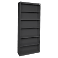 Lorell® Fortress Series Steel Modular Shelving Bookcase, 6-Shelf, 82"H x 34-1/2"W x 13"D, Black