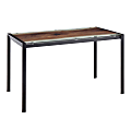 LumiSource Live Edge Dining Table, 29-3/4"H x 50-1/4"W x 27-3/4"D, Printed/Black