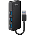 Belkin USB 3.0 Hub - 3xUSB Ports & Gigabit Ethernet - USB Docking Station - USB Adapter - USB Ethernet Adapter - B2B128TT 1 thumbnail image