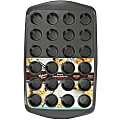 Gibson Baker’s Friend 24-Cup Steel Non-Stick Mini Muffin Pan, Gray