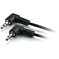 C2G 6ft 3.5mm Right Angled M/M Stereo Audio Cable - 6 ft Audio Cable for Speaker - First End: 1 x Mini-phone Stereo Audio - Male - Second End: 1 x Mini-phone Stereo Audio - Male - Shielding - Black