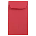 JAM Paper® Coin Envelopes, #5 1/2, Gummed Seal, Red, Pack Of 50 Envelopes