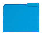 Office Depot® Color File Folders, Letter Size (8-1/2" x 11"), 3/4" Expansion, Blue, Box Of 100