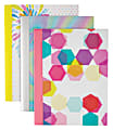 Office Depot® Brand Glitter Poly Composition Book, 7 1/2" x 9 3/4", Wide Ruled, 160 Pages (80 Sheets), Assorted Design