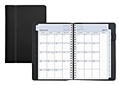Blue Sky™ Passages Weekly/Monthly Planner, 5" x 8", 50% Recycled, Charcoal, January to December 2017