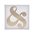 See Jane Work® Mix & Match Wall Canvas, Ampersand, 9"H x 9"W, Gold/White