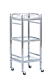 Linon Pelia 3-Tier 30"H Storage Cart, Chrome 1 thumbnail image