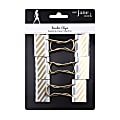 See Jane Work® Binder Clips, Gold Stripe, Pack Of 6 1 thumbnail image
