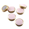 See Jane Work® Luxe Magnets, 1", Pink/Gold, Pack Of 6