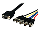 Comprehensive Pro AV/IT Series VGA HD15 plug to 5 BNC jacks cable 2ft - 2 ft BNC/VGA Video Cable for Video Device 1 thumbnail image