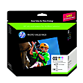 HP 02 Tri-Color Ink Cartridge And 150-Sheet Photo Paper Value Pack, Q7964AN