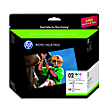 HP 02 Tri-Color Ink Cartridge And 150-Sheet Photo Paper Value Pack, Q7964AN 1 thumbnail image
