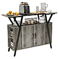 Bestier 48"W Storage Cabinet With LED Light, Gray Oak Dark 1 thumbnail image