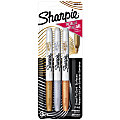 Sharpie® Metallic Permanent Markers, Fine Point, Assorted Colors, Pack Of 3 1 thumbnail image