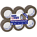 Tape Logic® Acrylic Sealing Tape, 3" Core, 2" x 110 Yd., Tan, Pack Of 6
