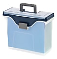 Office Depot® Brand File Box, Small, Letter Size, Clear/Blue