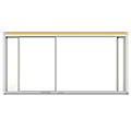 Ghent's Duo Track Sliding Magnetic Dry-Erase Whiteboard System, 48" x 72", Aluminum Frame With Silver Finish