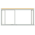 Ghent's Duo Track Sliding Magnetic Dry-Erase Whiteboard System, 48" x 72", Aluminum Frame With Silver Finish 1 thumbnail image