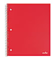Office Depot® Brand Stellar Poly Notebook, 8-1/2" x 11", 1 Subject, College Ruled, 100 Sheet, Red