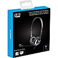 Adesso USB Stereo Headset With Adjustable Microphone, Black 1 thumbnail image