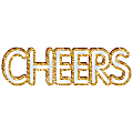 Amscan New Year's Cheers Standing Mirror MDF Sign, 4-1/2" x 15-1/2"W x 2"D, Gold