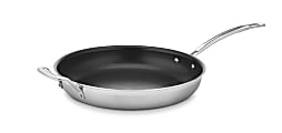 Cuisinart MultiClad Pro Nonstick Skillet With Helper Handle, 12”, Silver 1 thumbnail image