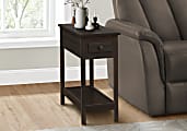 Monarch Specialties Mei Rectangular Accent Table, 25”H x 11-3/4”W x 23-1/2”D, Brown 1 thumbnail image