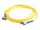 C2G 6m ST-ST 9/125 Duplex Single Mode OS2 Fiber Cable - Yellow - 20ft - Patch cable - ST single-mode (M) to ST single-mode (M) - 6 m - fiber optic - duplex - 9 / 125 micron - OS2 - yellow