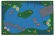 Carpets for Kids® KID$Value Rugs™ Tranquil Pond Activity Rug, 4' x 6' , Green