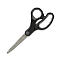 Sparco Rubber Handle Scissors, 7", Pointed, Black/Gray