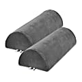 AllSett Health® Large Half-Moon Bolster Foam Pillows, 4-1/2”H x 8”W x 20-1/2”D, Gray, Pack Of 2 Pillows 1 thumbnail image