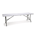 Essentials By OFM Folding Table, Rectangle, 96"W, White/Silver 1 thumbnail image