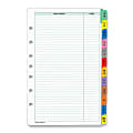 Day-Timer® Organizer Accessory, Address/Phone Directory, 5 1/2" x 8 1/2", 12 Tabbed Sheets