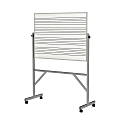Ghent Reversible Magnetic Dry-Erase Whiteboard, Porcelain, 78-1/4” x 53-1/4”, White, Satin Metal Frame 1 thumbnail image