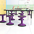 Flash Furniture Carter Adjustable Height Kids Flexible Active Stool, Purple 1 thumbnail image