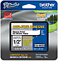 Brother® TZ-AF231 Black-On-White Tape, 0.5" x 26.2' 1 thumbnail image