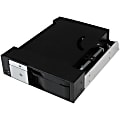 StarTech.com Dual Bay 5.25" Trayless Hot Swap Mobile Rack Backplane for 2.5" and 3.5" SATA/SAS HDD or SSD with Fan