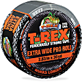 T-REX Ferociously Strong Tape - 30 yd Length x 2.83" Width - Polyethylene, Cloth - 1 / Roll - Silver