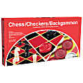 Pressman Toys Chess/Checkers/Backgammon Board Game, Ages 8-18