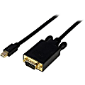 StarTech.com 6' Mini DisplayPort To VGA Adapter Converter Cable, Black