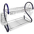Better Chef DR-165R 2-Tier Chrome-Plated Dish Rack, 16", Blue 1 thumbnail image