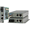 Omnitron iConverter 10/100M2 - Fiber media converter - 100Mb LAN - 10Base-T, 100Base-FX, 100Base-TX - RJ-45 / ST multi-mode - up to 3.1 miles - 1310 nm