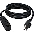 QVS 5-Pack 3-Outlet 3-Prong 6ft Power Extension Cord - For Computer - 120 V AC / 13 A - Black - 6 ft Cord Length - NEMA 5-15P / NEMA 5-15R - 5 1 thumbnail image