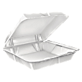 Dart Large Carryout Foam Trays, 1 Compartment, 9" x 9", White, Pack Of 100